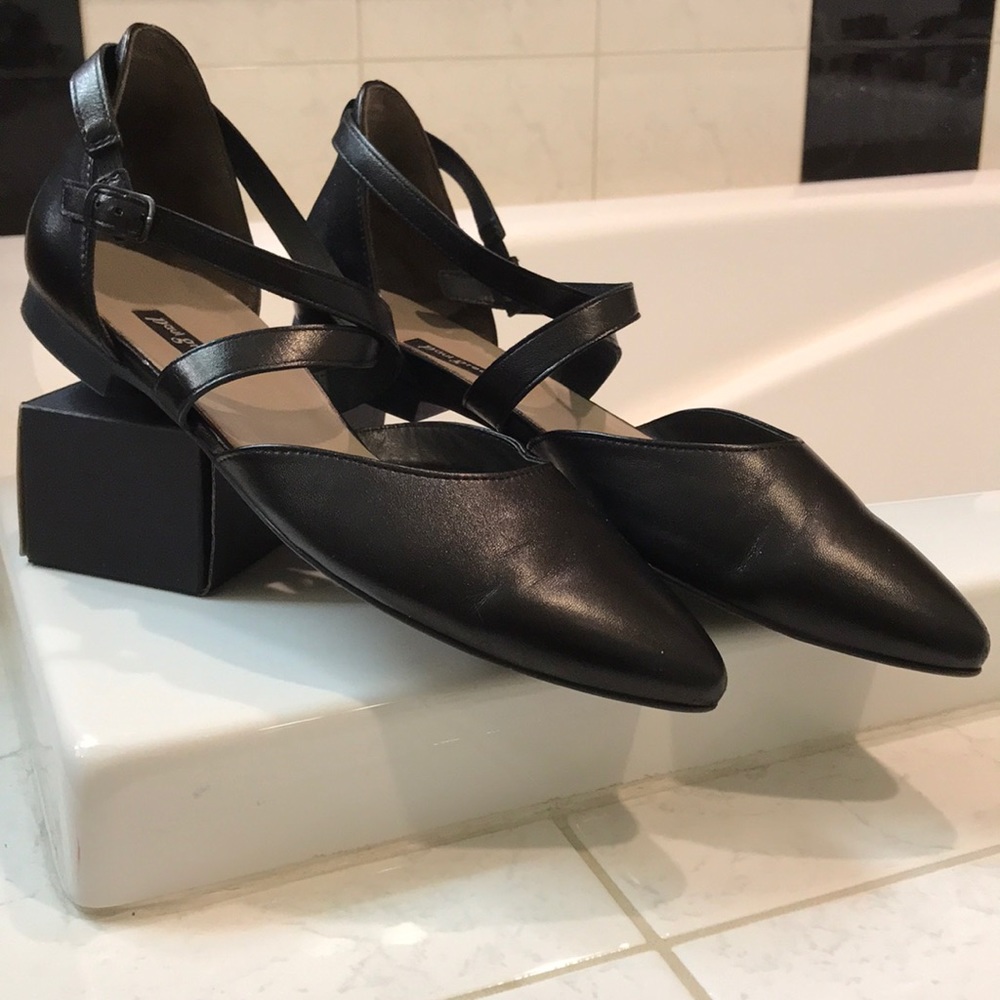 Paul Green Margo Cross Strap Leather Flats 6.5/9M